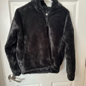 Urban Outfitters Black Faux Fur Jacket